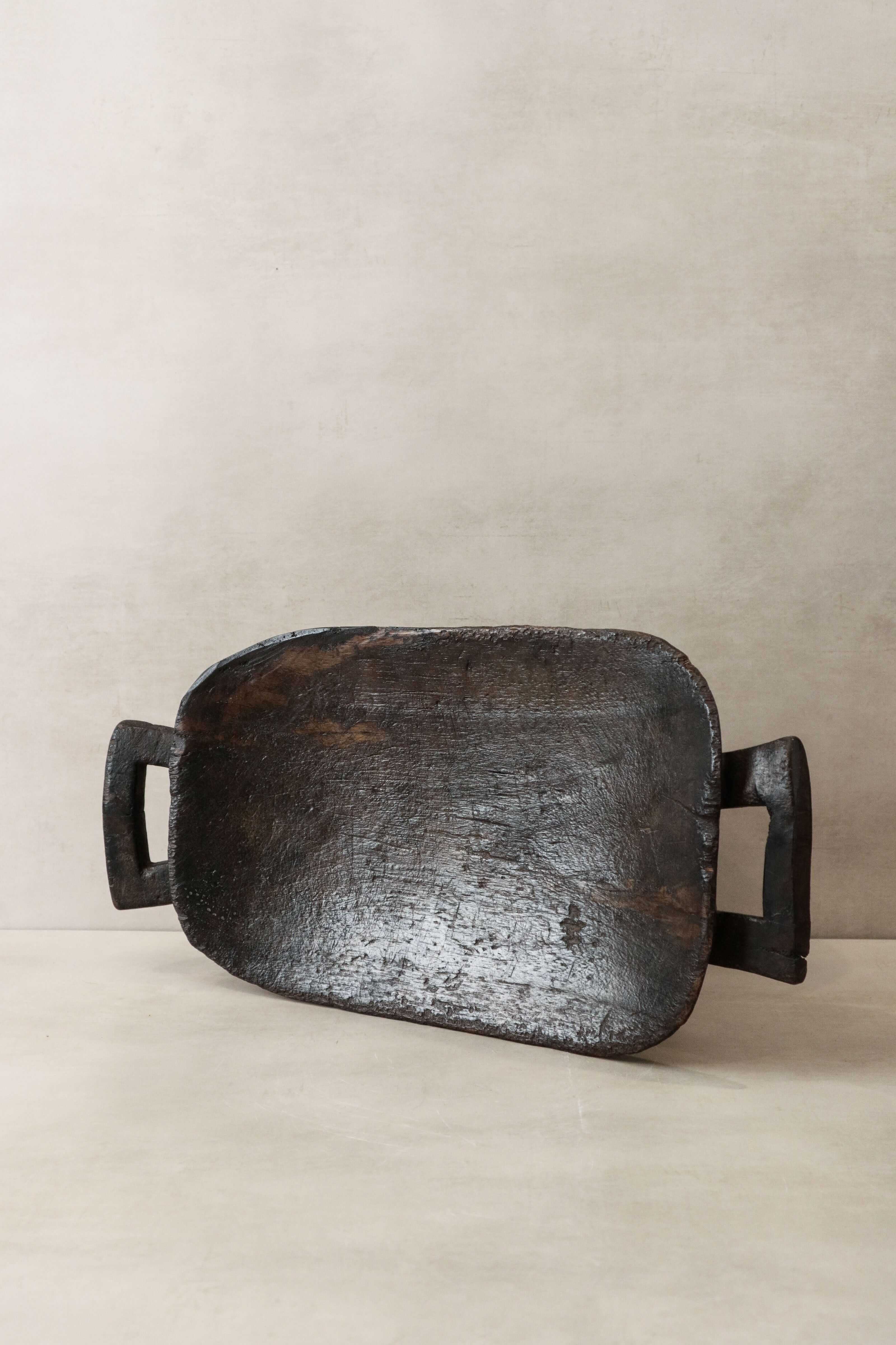 Plateau de nourriture zoulou - Sculpté à la main 35.6