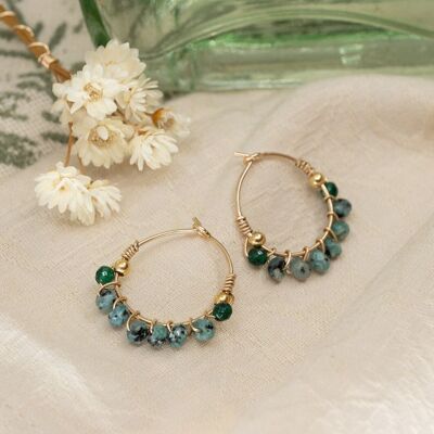 Golda hoop earrings (quartz)