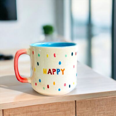 Cup L happy dots