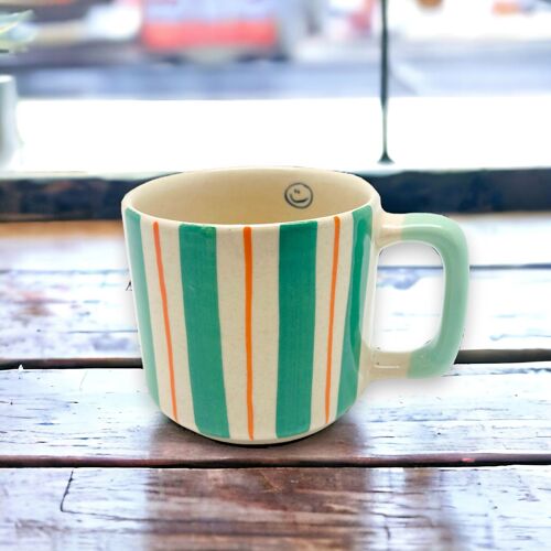 Tasse S stripe green