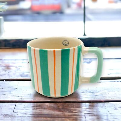 Cup S stripe green