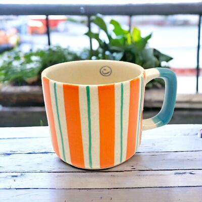 Cup S stripe orange