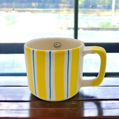 Cup S stripe yellow