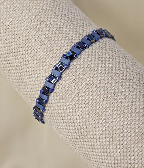 Bracelet Croitila Cobalt mat et brillant