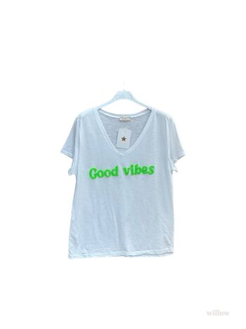 T-shirt Good Vibes brodé 2