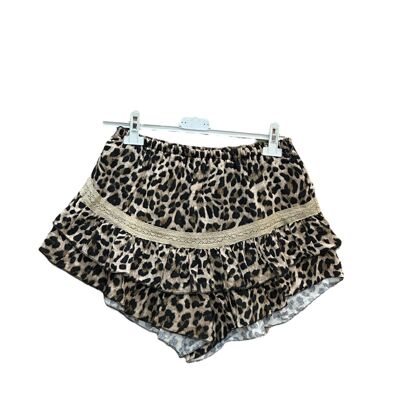 Leopard short skirt