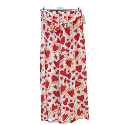 Fluid viscose printed pants