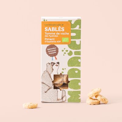 Biscotti salati BIO - TOMME DE VACH DES PYRENEES & ESPELETTE PEPE