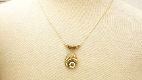Boho Handwired Flower Necklace
