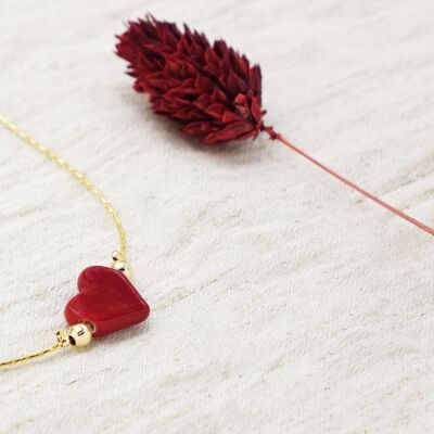 Leidenschaftliche Romantik-Herz-Halskette