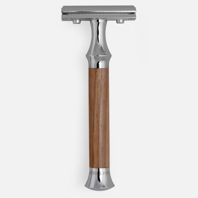 G&F Timor® safety razor 1920 with walnut handle 100 mm