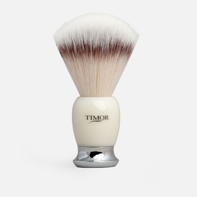 G&F Timor® Shaving brush silvertip synthetic with light acrylic handle