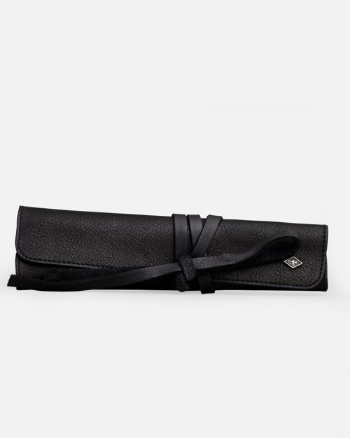G&F Timor® Rolltasche für 1 Rasiermsser, Leder schwarz