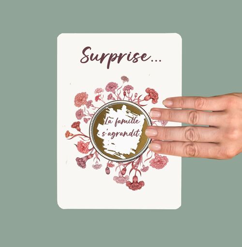 Surprise..carte à gratter janvier, fleur de janvier.