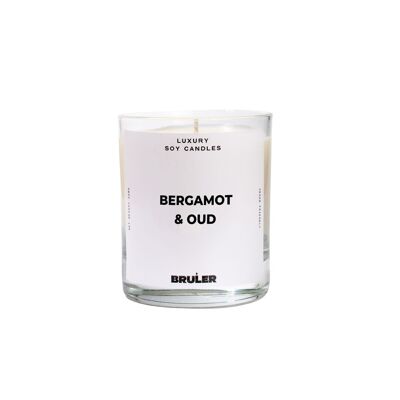Bougie de soja à la bergamote et au oud