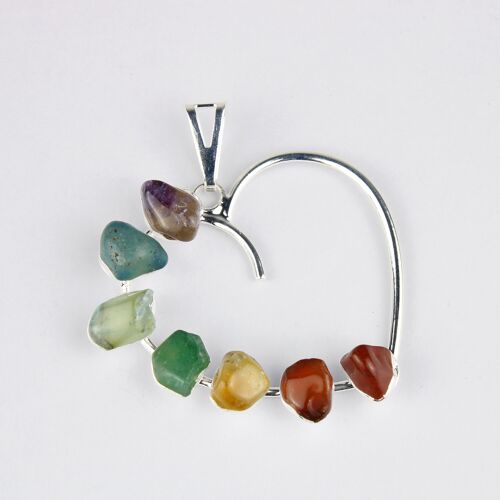 Heart Shape Pendant 7 Chakra