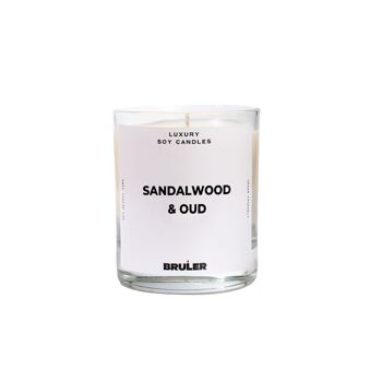 Bougie de soja au bois de santal et au oud 1