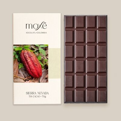 Organic chocolate bar - Sierra Nevada 71% cocoa