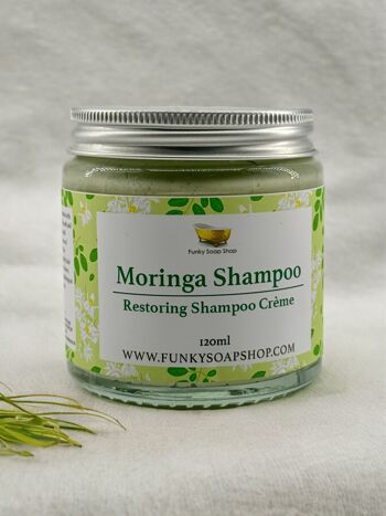 Moringa Shampooing, Shampooing Crème Réparateur, 120 ml 1