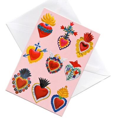 Heilige Herzen-Postkarte