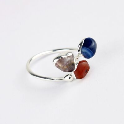 Tumble Stone Ring - Adjustable (Mix Colours)