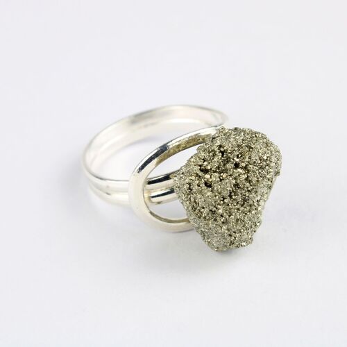 Pyrite Cluster Adjustable Ring