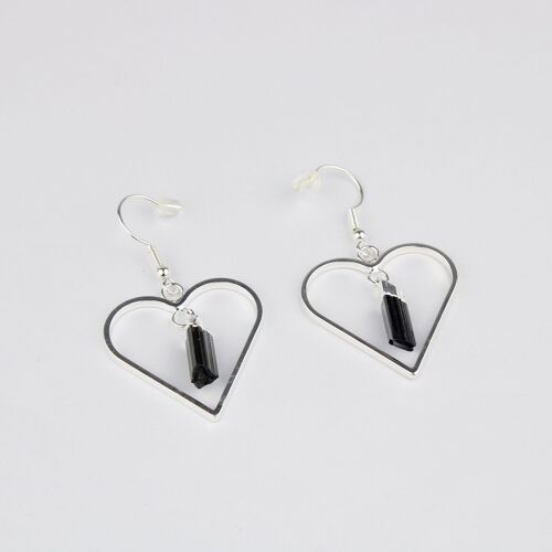 Heart shape Earring with Tourmaline