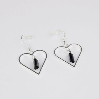 Heart shape Earring with Tourmaline