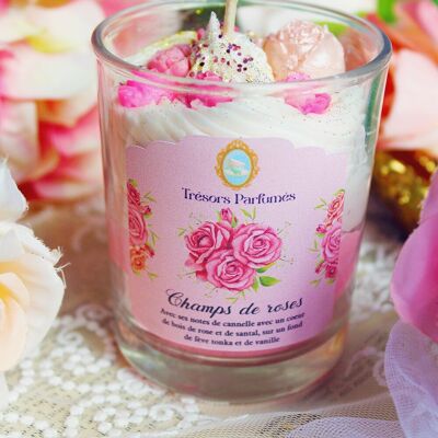 Gourmet candle - Fields of roses rosewood scent
