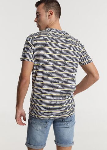 SIX VALVES - T-shirt Rayures avec feuilles | Confort 3