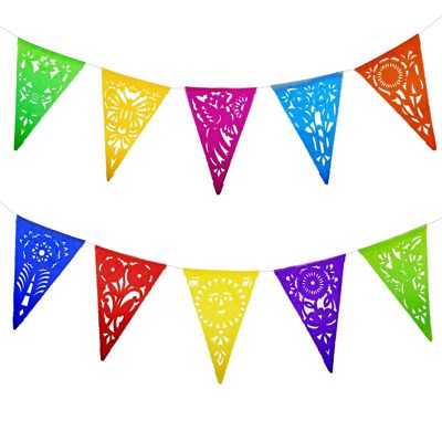 Verano triangular pennant paper garland - 3 m