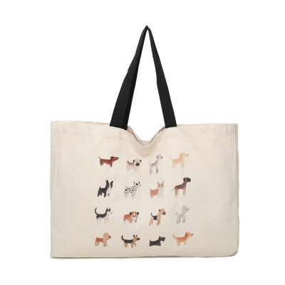 Tote bag chiens grand format