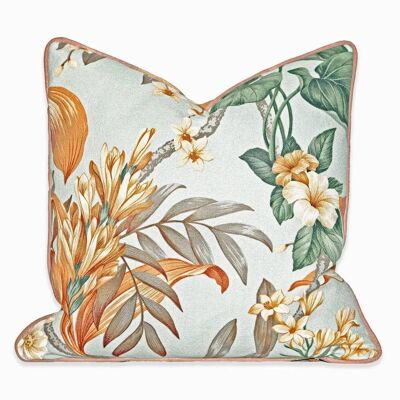 Tropical Floral Accent Pillow