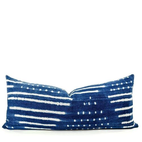 Blue Shibori Diamond Throw Pillow