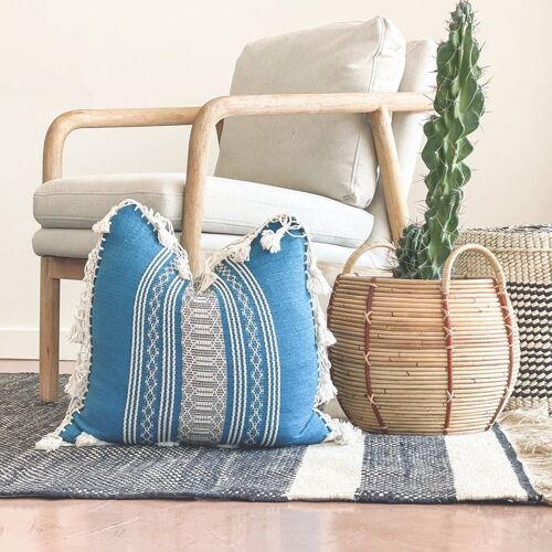 Colorful Throw Pillow With Fringe 16.0