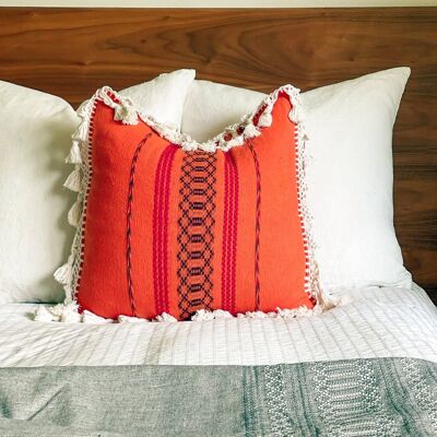 Colorful Throw Pillow With Fringe 5.0