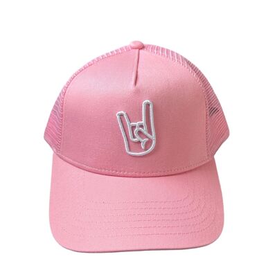 Trucker Pink weiß