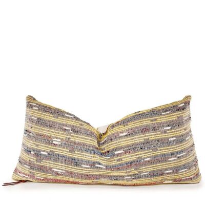 Textured Striped Throw Pillow | Yellow