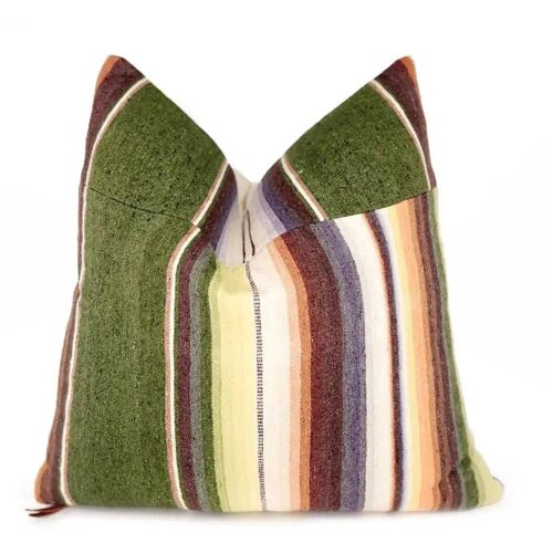 Vintage Serape Pillow - Green