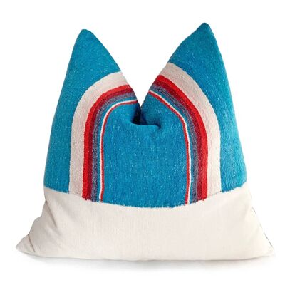 Almohada Sarape Vintage Turquesa