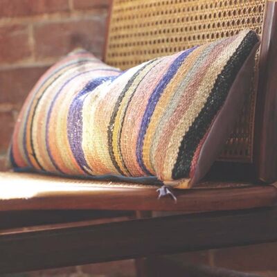 Woven Throw Pillow | Faded Stripes