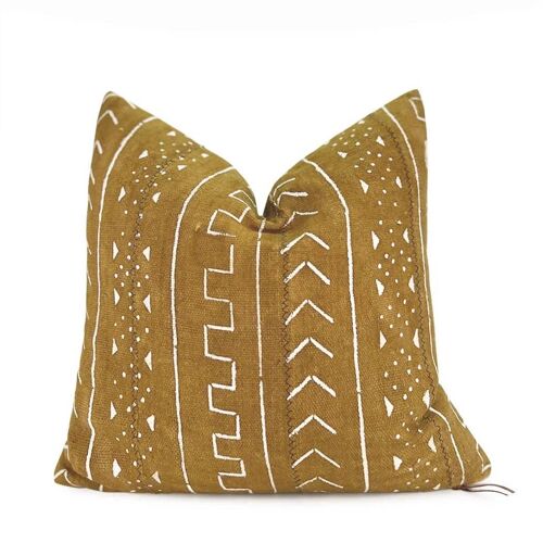 Yellow Geometric Accent Pillow