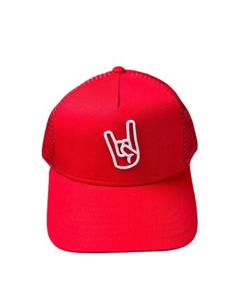 Trucker Red white 1