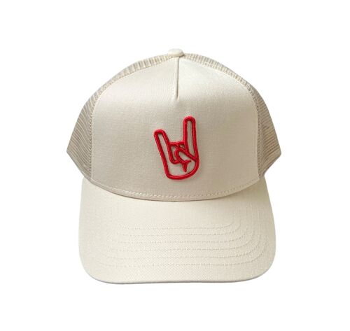 Trucker Beige red