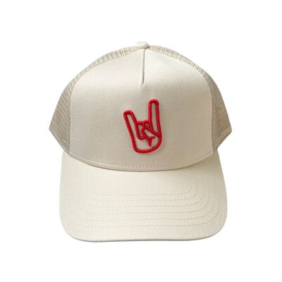 Trucker Beige red