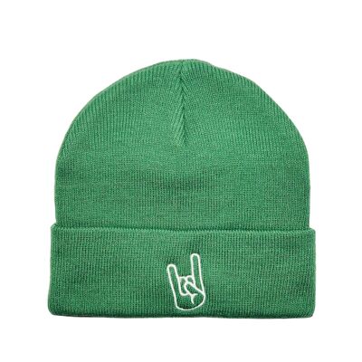 Green white hat