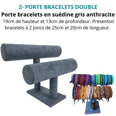 PLV 2 - Double présentoir suedine