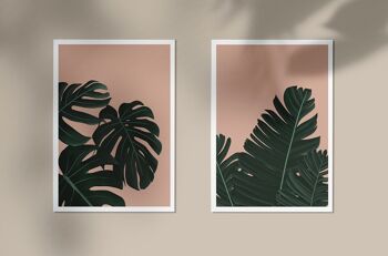 Lot de 2 affiches - Illustrations GREEN PALMS 1