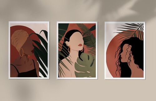 Lot de 3 affiches - Illustrations WOMEN