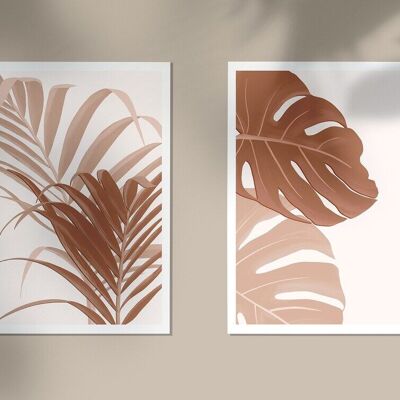 Set of 2 posters - Illustrations NUDE PALMS